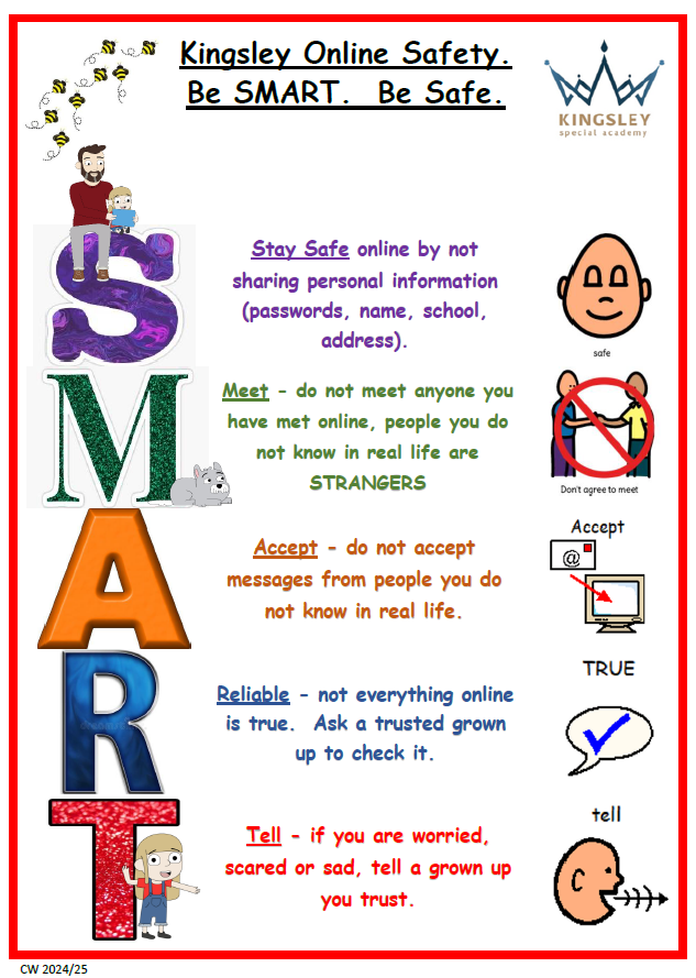 Kingsley Online safety be smart poster